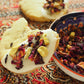 Majestic Moroccan Banquet,catering box Nomad Cafe,hummus,moroccan lamb,rose pistachio cookies,safran rice,tahina,semolina orange cake